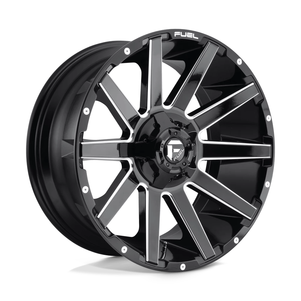 FUEL OFF-ROAD D615 CONTRA 20.0x9.0 6x135/6x139.7 GLOSS BLACK MILLED