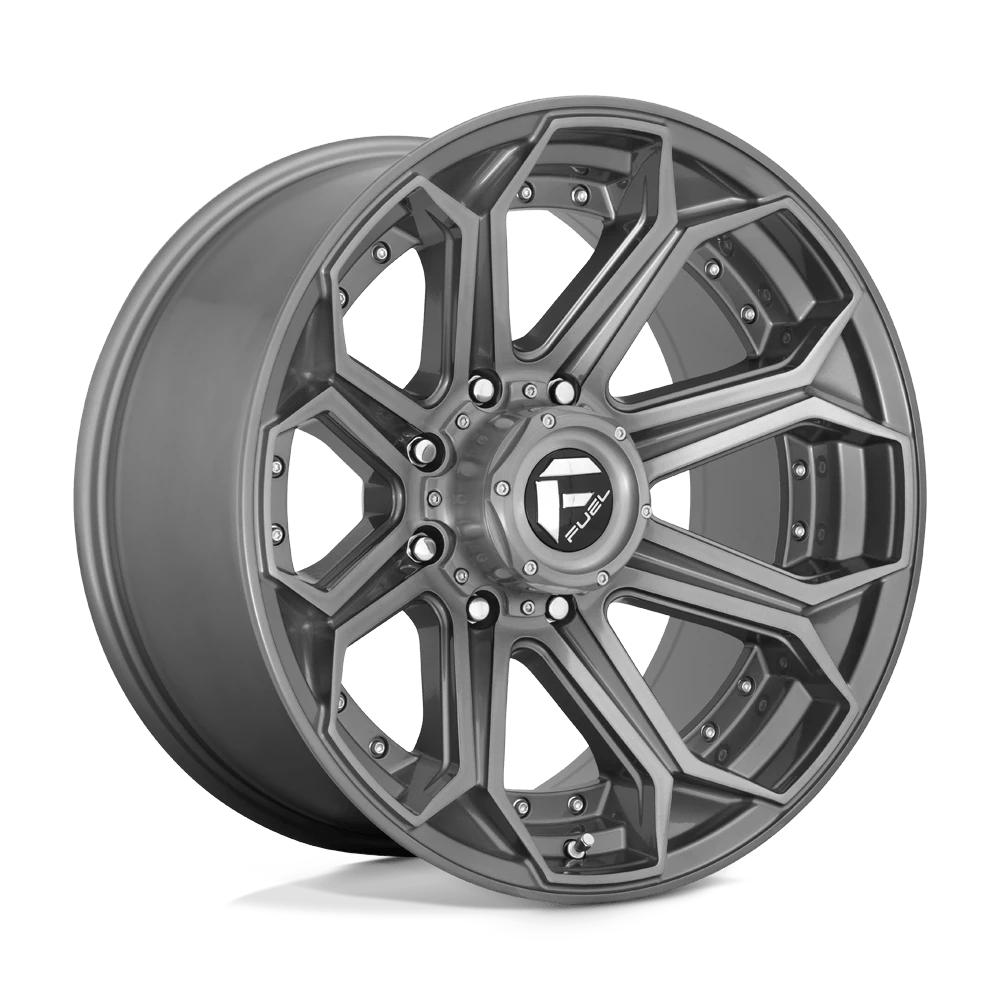FUEL OFF-ROAD D705 SIEGE 20.0x10.0 8x170 BRUSHED GUN METAL TINTED CLEAR