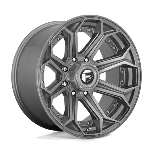 FUEL OFF-ROAD D705 SIEGE 20.0x10.0 8x170 BRUSHED GUN METAL TINTED CLEAR