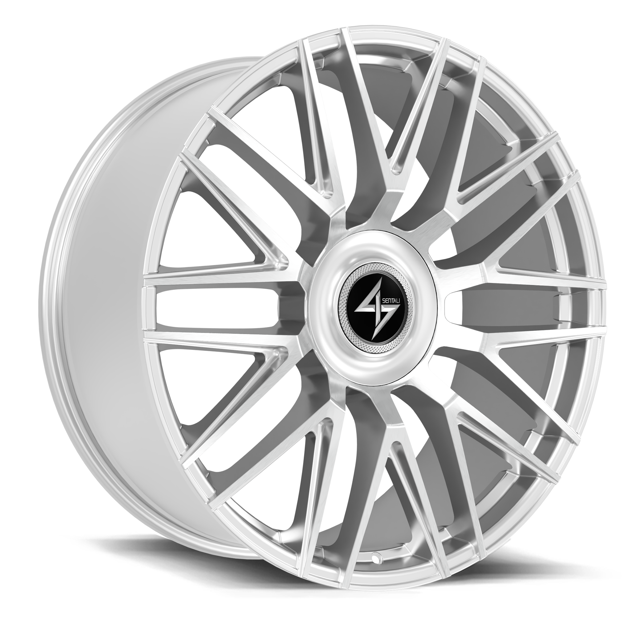 SENTALI LUXX EMPIRE 24.0x10.0 6x135/6x139.7 Hyper Silver Diamond Cut Face