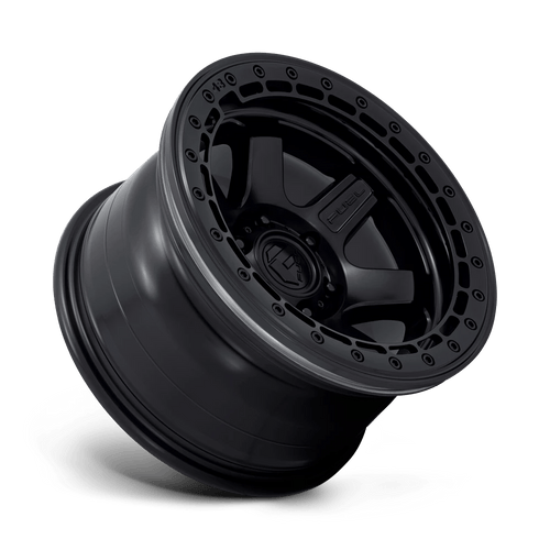 FUEL D122 BLOCK BEADLOCK 17x9 5x127 -15 MATTE BLACK WITH MATTE BLACK RING