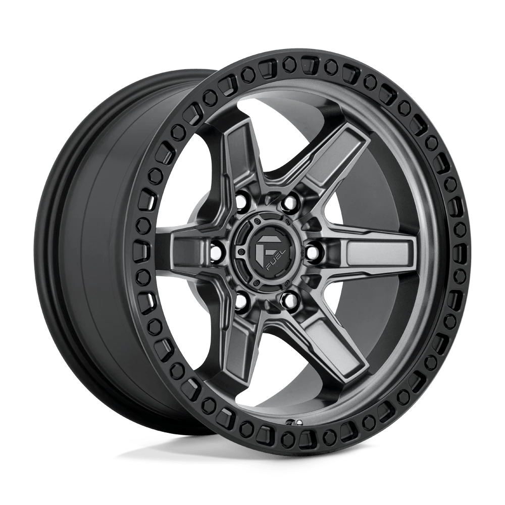 FUEL OFF-ROAD D698 KICKER 20.0x10.0 6x135 MATTE GUN METAL BLACK BEAD RING