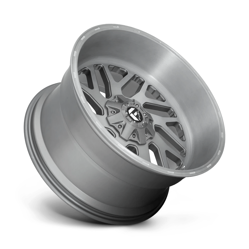 FUEL OFF-ROAD D715 TRITON PLATINUM 22.0x10.0 8x165.1 BRUSHED GUN METAL TINTED CLEAR