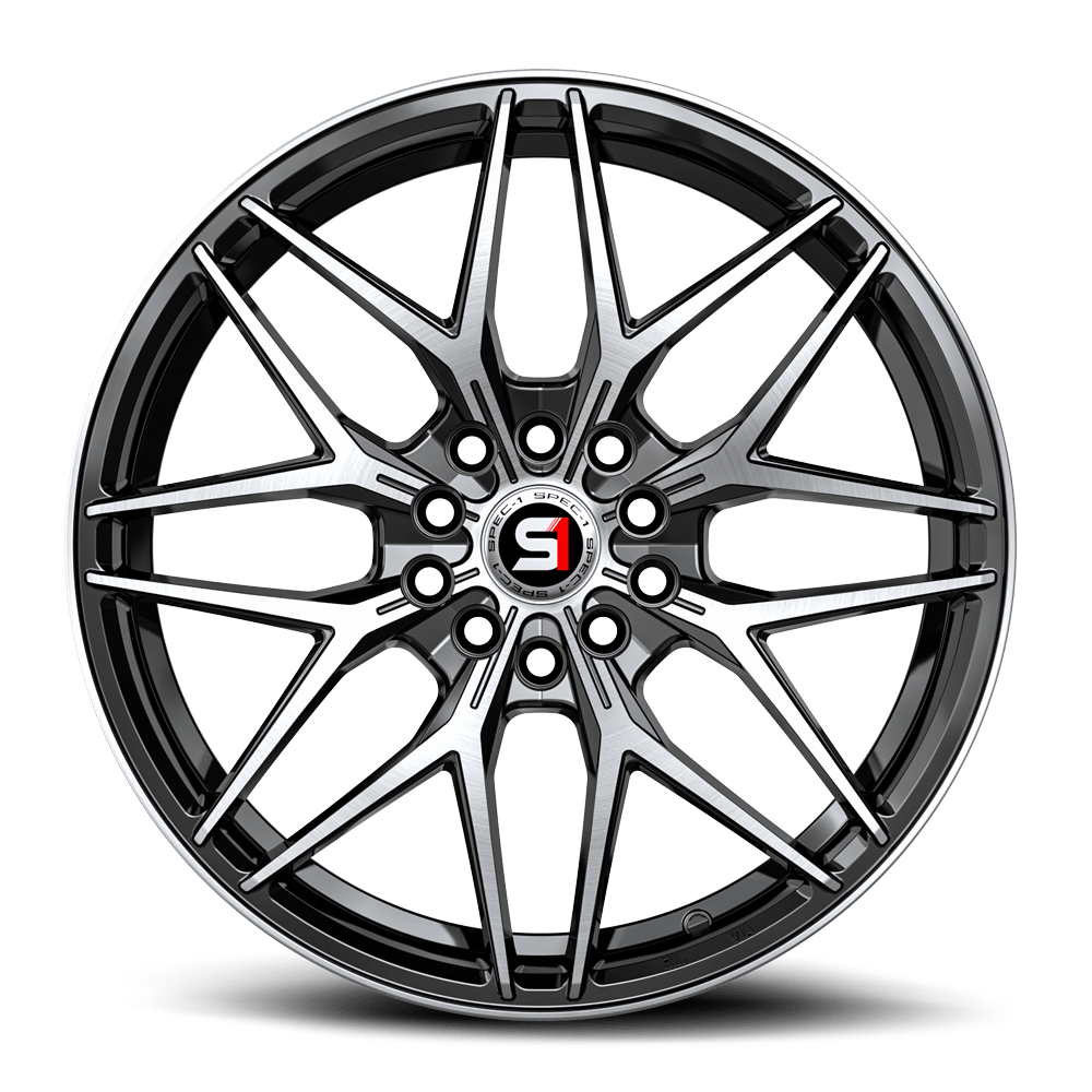 SPEC-1 RACING SP-60 17.0x7.5 5x114.3/5x108 Gloss Black & Machined