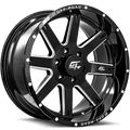 INVASION 20x9 8x165.1 12 Gloss Black Milled