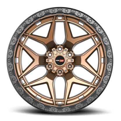 VORTEK VRT-603 20.0x9.0 6x135/6x139.7 Matte Bronze With Black Bead Ring
