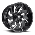 FUEL D239 CLEAVER 24x16 8x165.1 -99 GLOSS BLACK MILLED