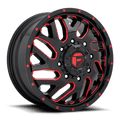 Fuel D656 20x8.25 8x200 105 GLOSS BLACK RED TINTED CLEAR