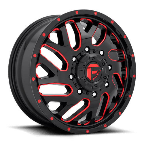 Fuel D656 20x8.25 8x200 105 GLOSS BLACK RED TINTED CLEAR