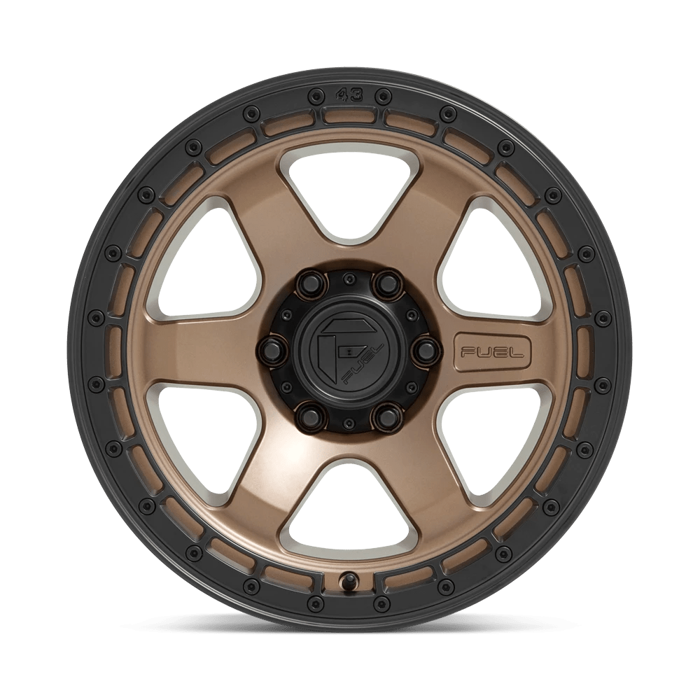 FUEL D751 BLOCK 17x9 5x127 -12 MATTE BRONZE WITH BLACK RING
