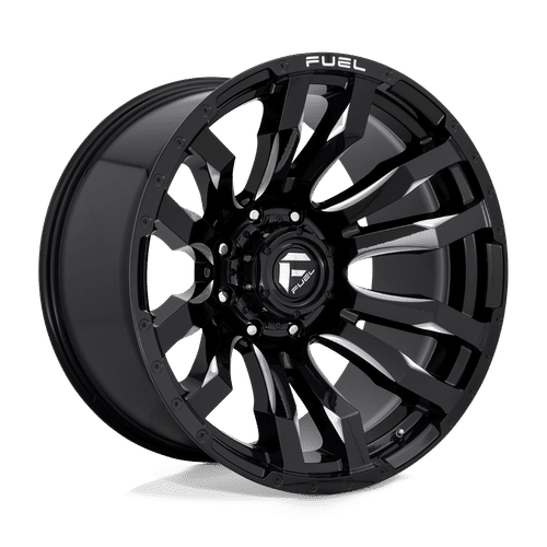 Fuel D673 22x12 8x180 -44 GLOSS BLACK MILLED