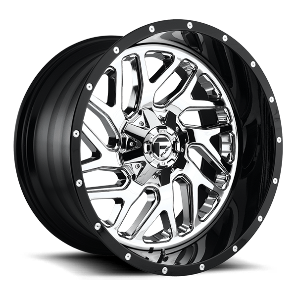 FUEL OFF-ROAD D211 TRITON 20.0x12.0 8x180 CHROME PLATED GLOSS BLACK LIP