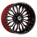 XF OFFROAD XFX-305 24.0x14.0 6x135/6x139.7 Gloss Black Milled W/Red Inner