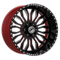 XF OFFROAD XFX-305 24.0x14.0 6x135/6x139.7 Gloss Black Milled W/Red Inner