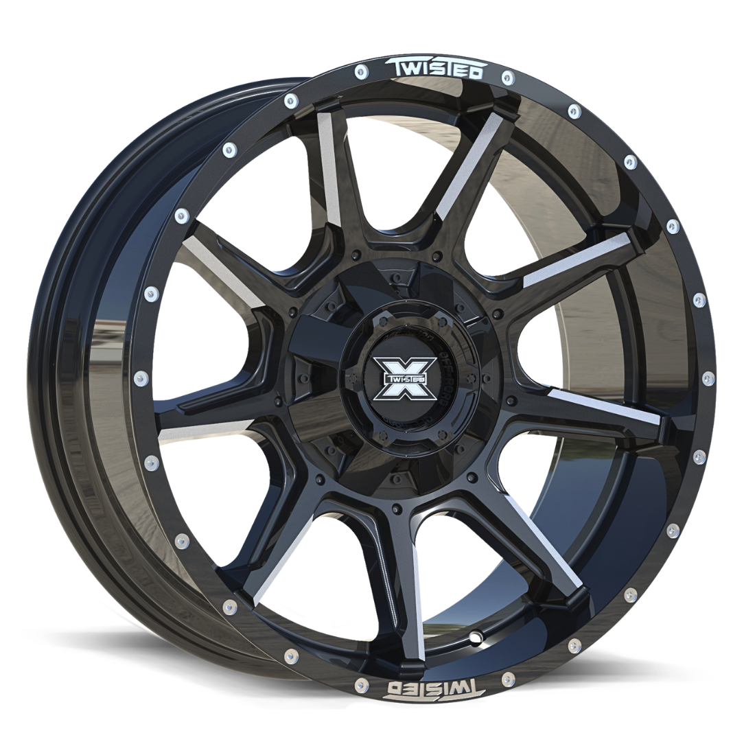 TWISTED OFF-ROAD TW2 20.0x10.0 6x135/6x139.7 Gloss Black Milled