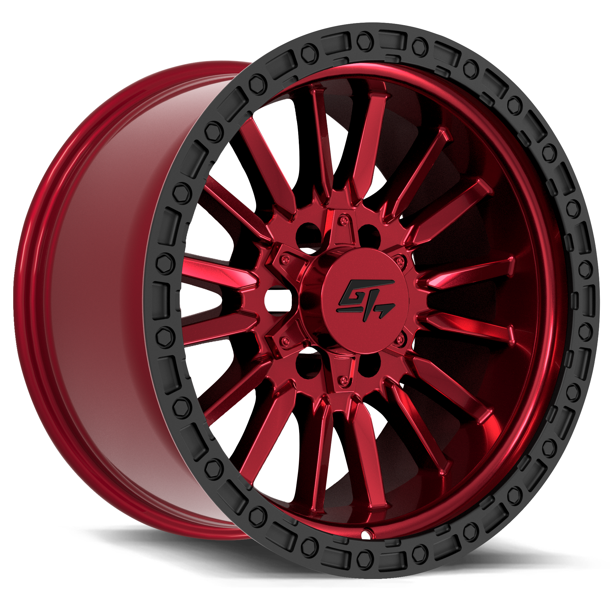 GT OFFROAD CHAMBER 18.0x12.0 6x135/6x139.7 Red Anodized with Black Ring