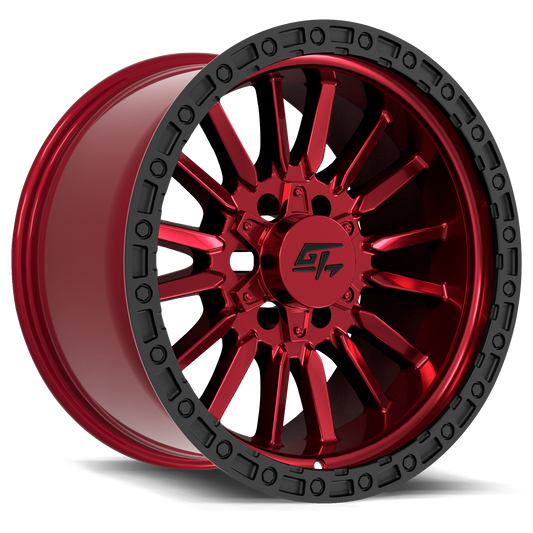 Chamber 17x10 5x127 / 5x139.7 -18 Black Ring / Anodized red centre