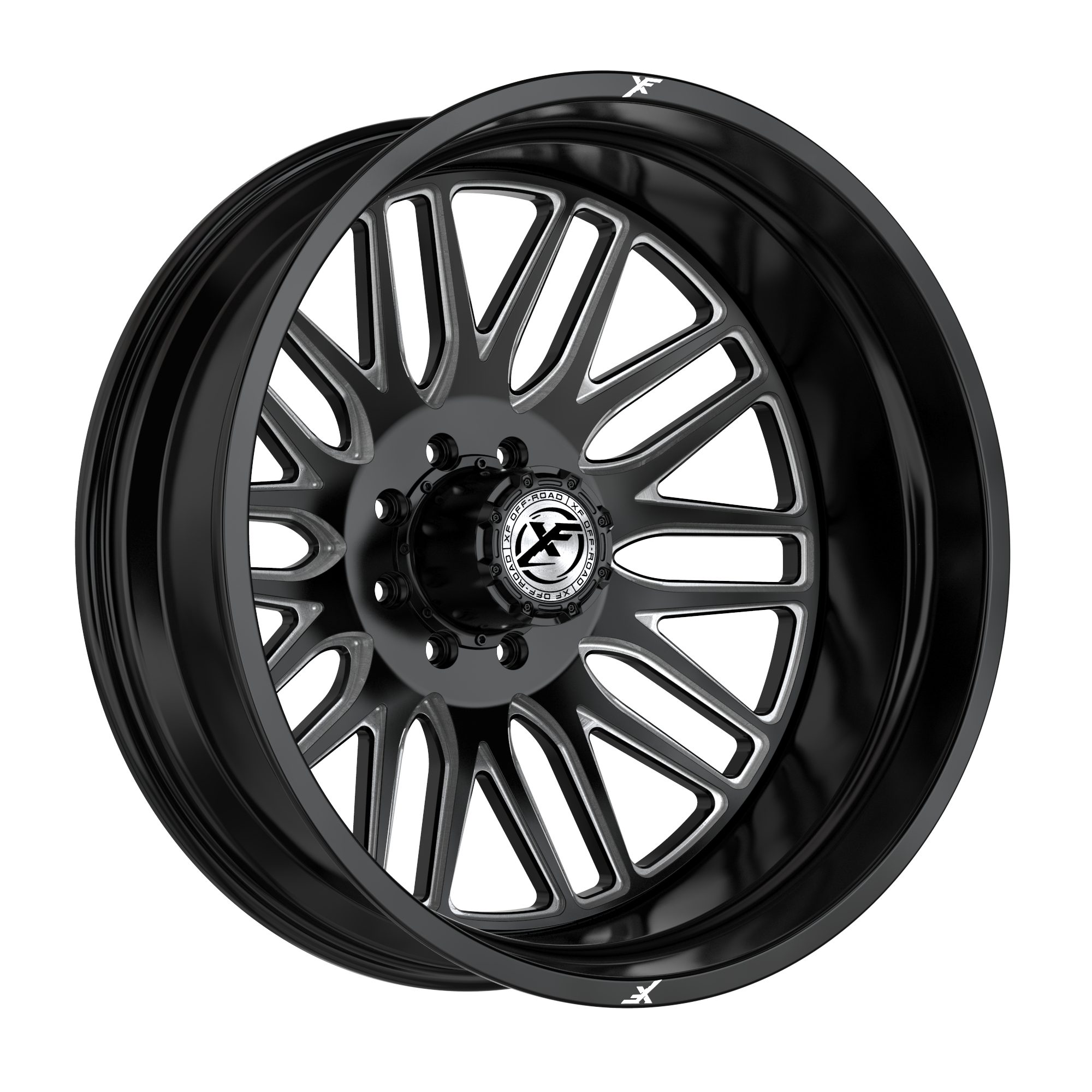 XF OFFROAD XF-240 22.0x10.0 8x165.1/8x170 Gloss Black Milled