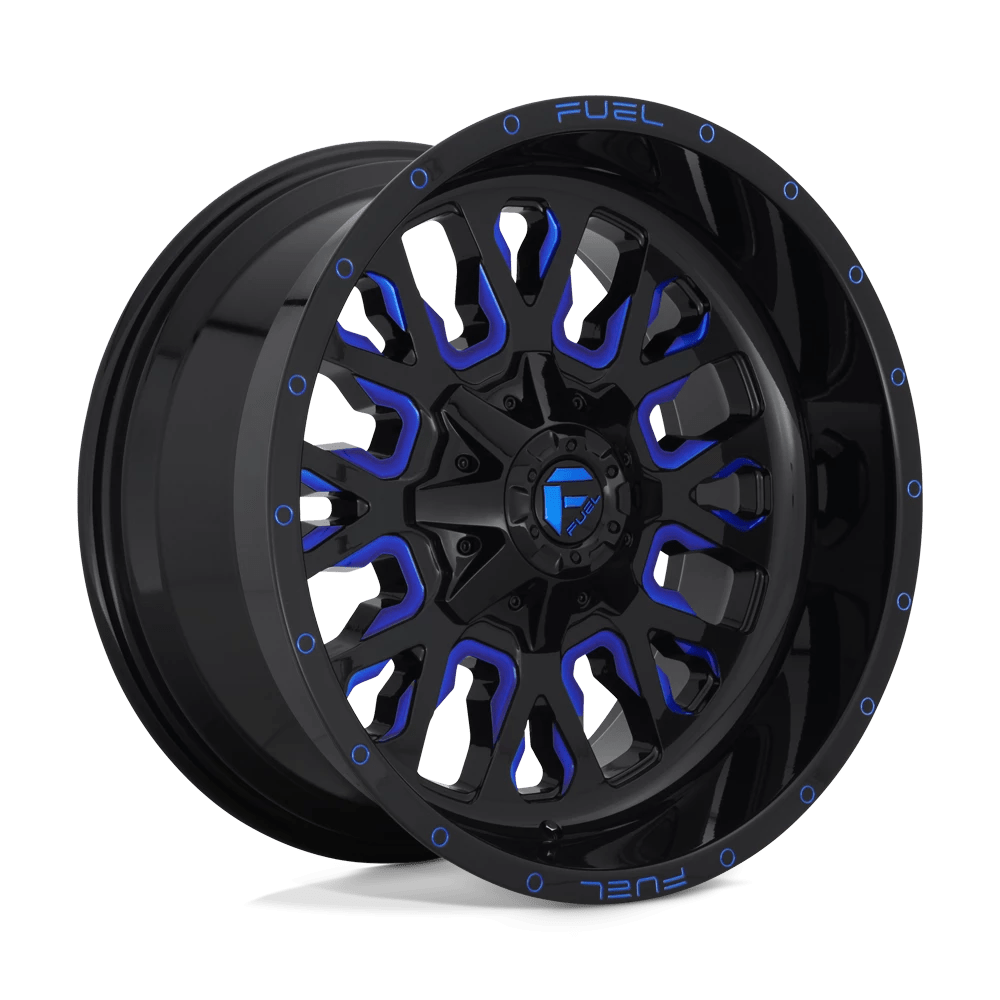 FUEL D645 STROKE 20x12 5x139.7/5x150 -43 GLOSS BLACK BLUE TINTED CLEAR