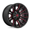 Fuel D712 20x10 8x165.1 -18 GLOSS BLACK RED TINTED CLEAR