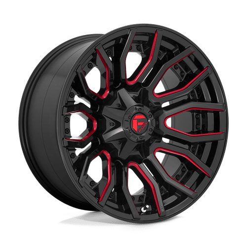 FUEL OFF-ROAD D712 20.0x10.0 8x165.1 GLOSS BLACK RED TINTED CLEAR