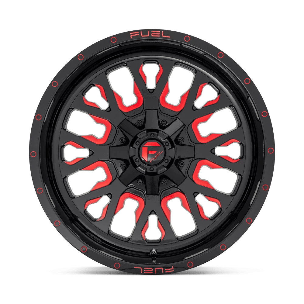 FUEL OFF-ROAD D612 STROKE 20.0x10.0 8x170 GLOSS BLACK RED TINTED CLEAR