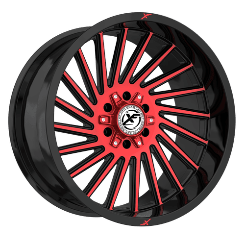 XF OFFROAD XF-239 20.0x9.0 8x165.1/8x180 Black Machined Red