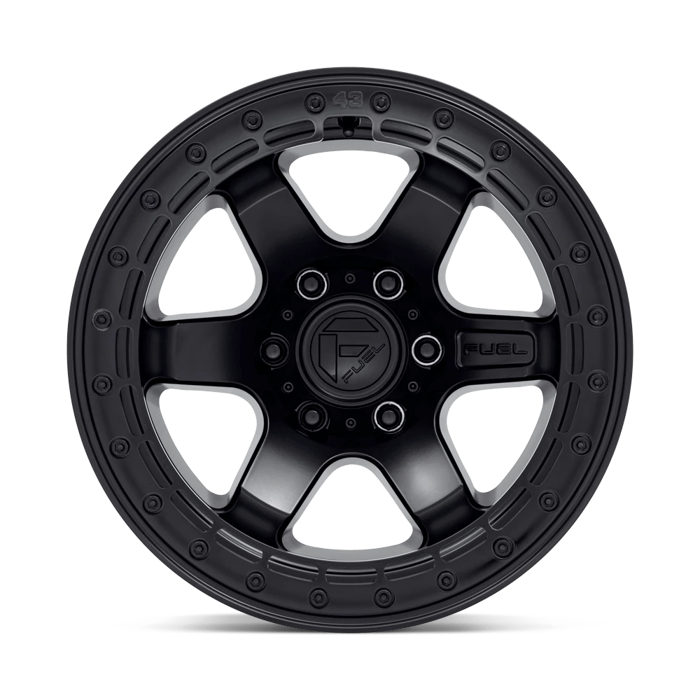 FUEL OFF-ROAD D122 BLOCK BEADLOCK 17.0x9.0 5x127 MATTE BLACK WITH MATTE BLACK RING