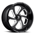 FUEL D587 FLOW 18x9 8x165.1 -12 GLOSS BLACK MILLED