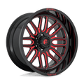 FUEL D663 IGNITE 22x12 6x139.7 -43 GLOSS BLACK RED TINTED CLEAR