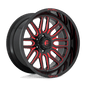 FUEL D663 IGNITE 22x12 6x139.7 -43 GLOSS BLACK RED TINTED CLEAR