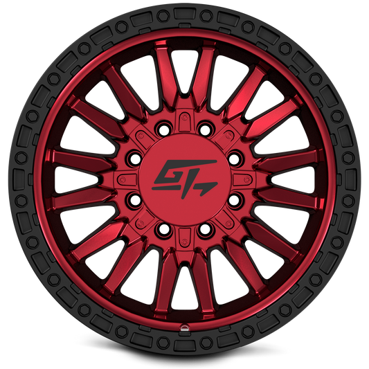 CHAMBER 18x10 5x127/5x139.7 -18 Black Ring / Anodized red centre