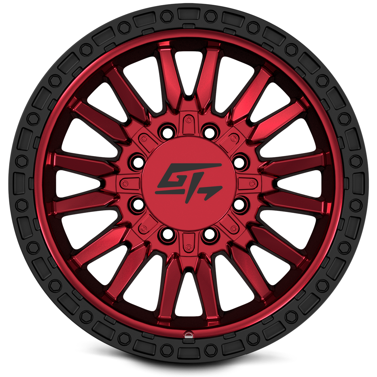 CHAMBER 18x10 8x165.1/8x170 -18 Black Ring / Anodized red centre