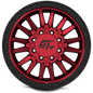 CHAMBER 18x10 8x165.1/8x170 -18 Black Ring / Anodized red centre