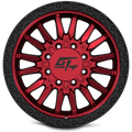 GT OFFROAD CHAMBER 18.0x10.0 8x165.1/8x170 Black Ring / Anodized red centre
