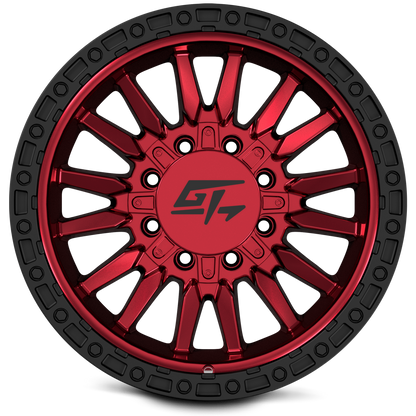 GT OFFROAD CHAMBER 18.0x10.0 8x165.1/8x170 Black Ring / Anodized red centre