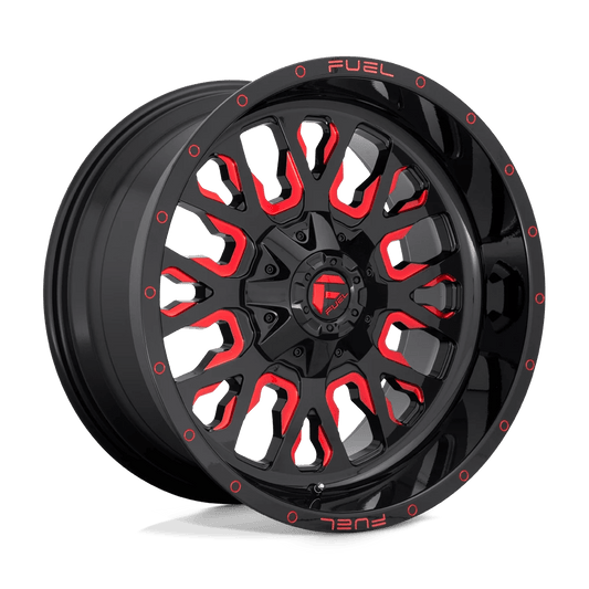 FUEL OFF-ROAD D612 STROKE 20.0x10.0 8x170 GLOSS BLACK RED TINTED CLEAR