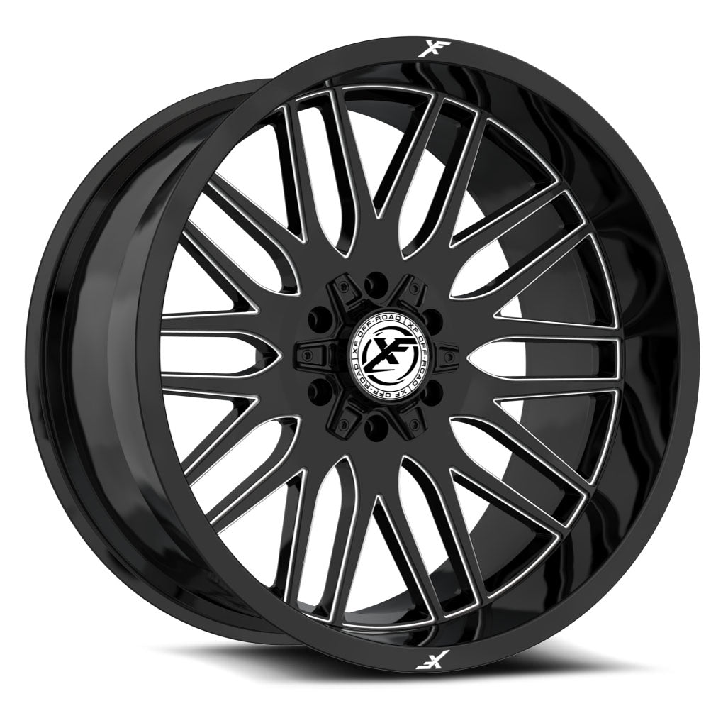 XF OFFROAD XF-240 24.0x14.0 6x135/6x139.7 Gloss Black Milled