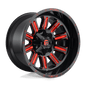 FUEL D621 HARDLINE 20x12 6x135/6x139.7 -44 GLOSS BLACK RED TINTED CLEAR