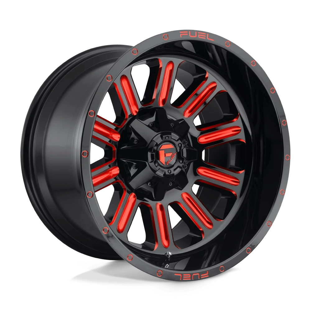 FUEL OFF-ROAD D621 HARDLINE 20.0x12.0 5x139.7/5x150 GLOSS BLACK RED TINTED CLEAR