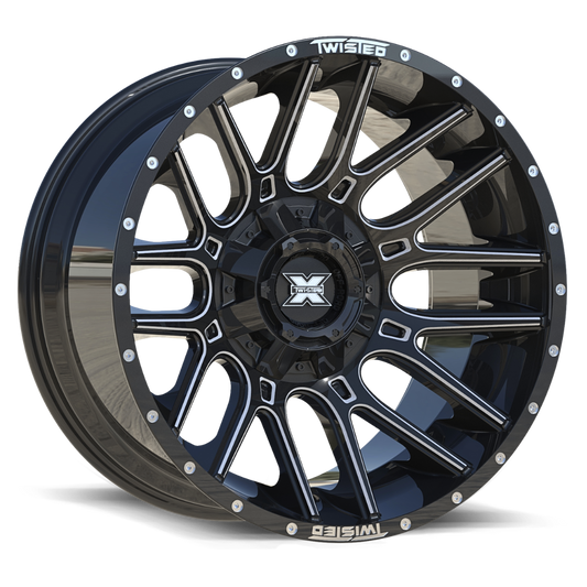 TW3 20x10 8x165.1/8x170 -18 Gloss Black Milled