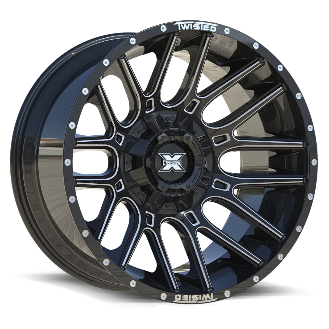 TWISTED OFF-ROAD TW3 22.0x10.0 6x135/6x139.7 Gloss Black Milled