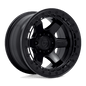 FUEL D122 BLOCK BEADLOCK 17x9 5x127 -15 MATTE BLACK WITH MATTE BLACK RING