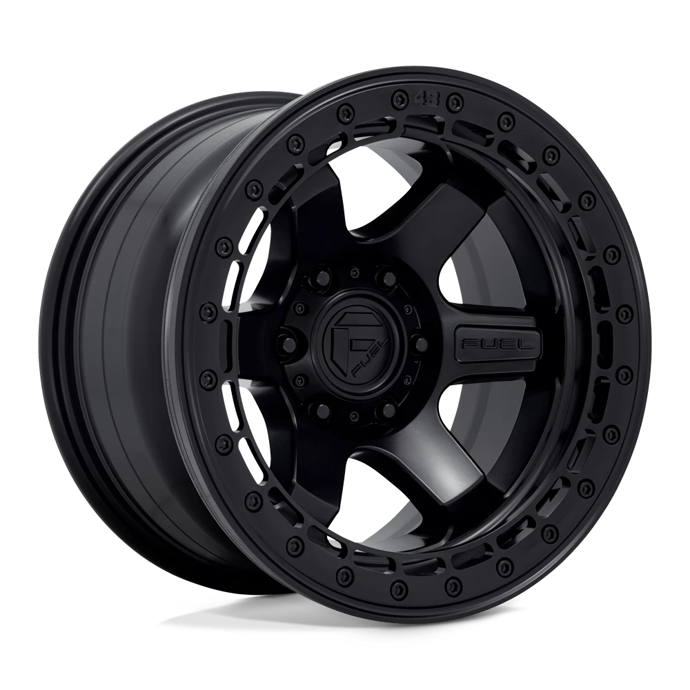 FUEL OFF-ROAD D122 BLOCK BEADLOCK 17.0x9.0 5x127 MATTE BLACK WITH MATTE BLACK RING