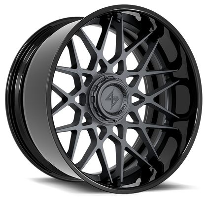 SENTALI BARREL FORGED XTREME BFX5 22.0x12.0 6x135/6x139.7 Gloss Black Lip / Gun Metal Centre