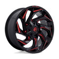 Fuel D755 20x9 8x170 20 GLOSS BLACK MILLED WITH RED TINT
