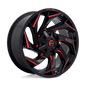 Fuel D755 20x9 8x170 20 GLOSS BLACK MILLED WITH RED TINT