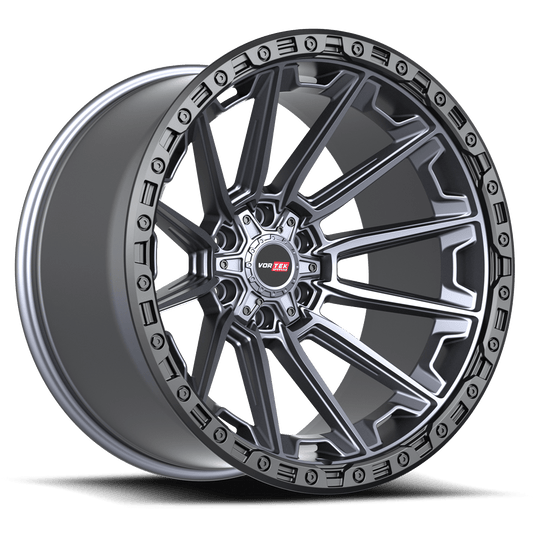VORTEK VRT-601 17.0x9.0 6x135/6x139.7 Matte Titanium Black Bead Ring