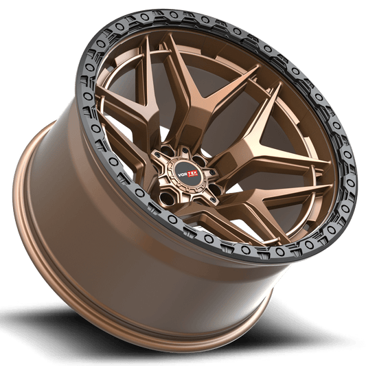 VORTEK VRT-603 20.0x9.0 6x135/6x139.7 Matte Bronze With Black Bead Ring