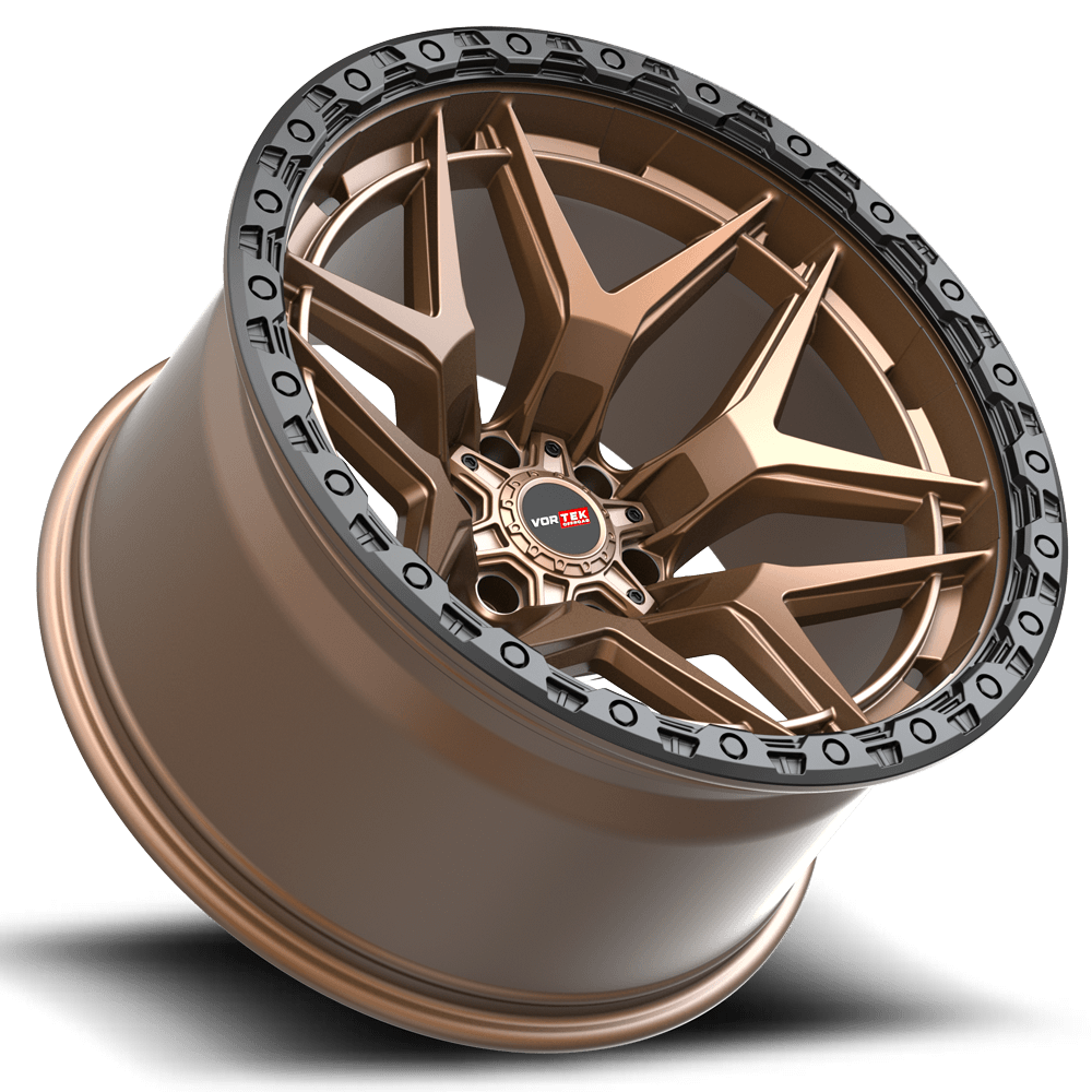 VORTEK VRT-603 17.0x9.0 6x135/6x139.7 Matte Bronze With Black Bead Ring